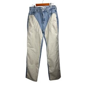 fashion nova Don't Mind PU Straight‎ Leg Jeans - Light Wash Size 5 Women